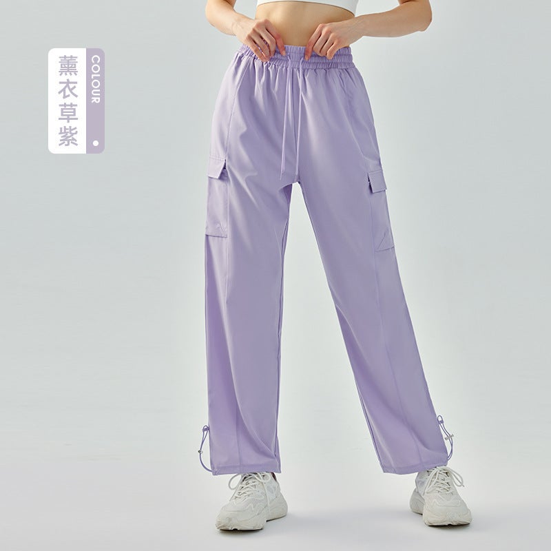 High Waist Loose Cargo Pants Children'S Autumn 2024 Tall And Slim Casual Straight Mountaineering Pants Quick-Drying Sports Pants - Image 5